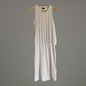 Standard James Perse Womens 3 Large Blouson T-Shirt Midi Dress Beige Minimalist